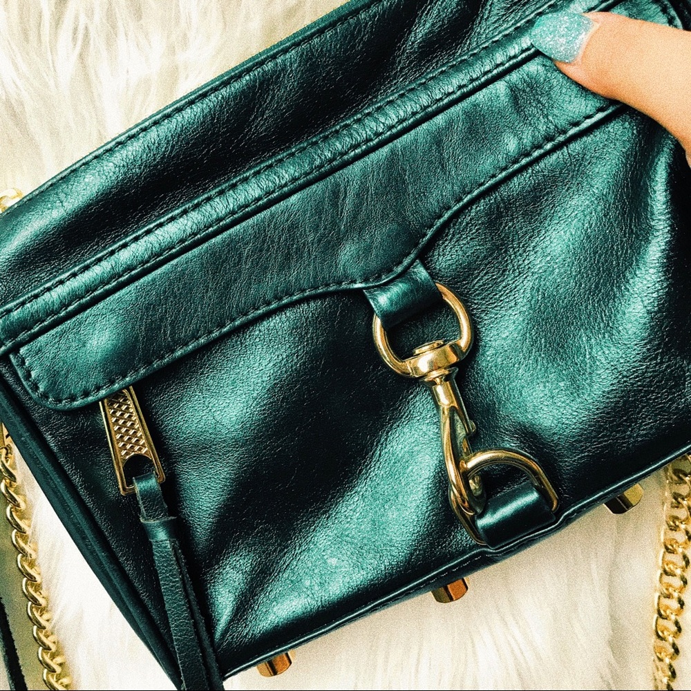 rebecca minkoff emerald green mini mac